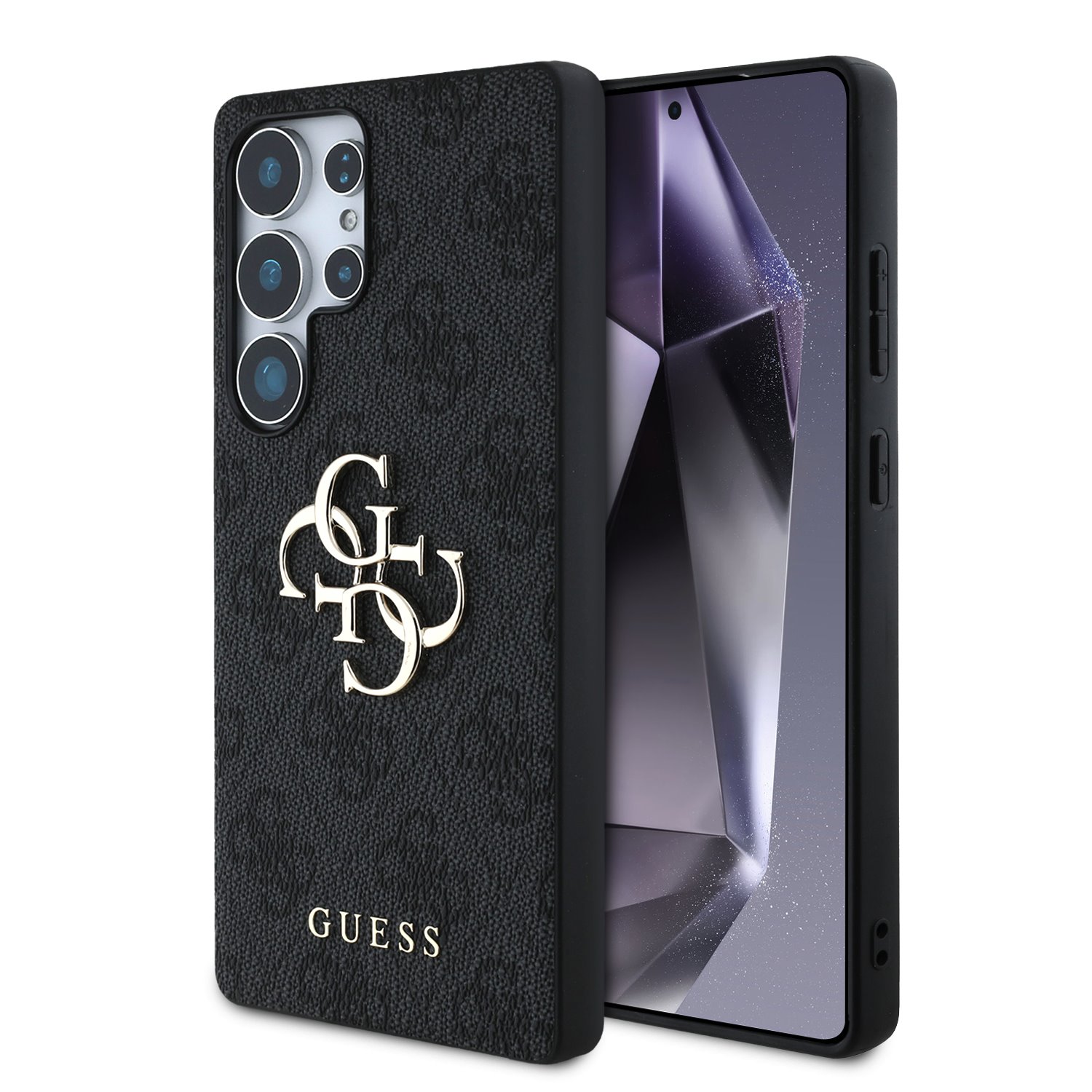 GUESS Калъф Samsung S25 Ultra, PU 4G Metal Logo, сив - GUHCS25L4GMGGR