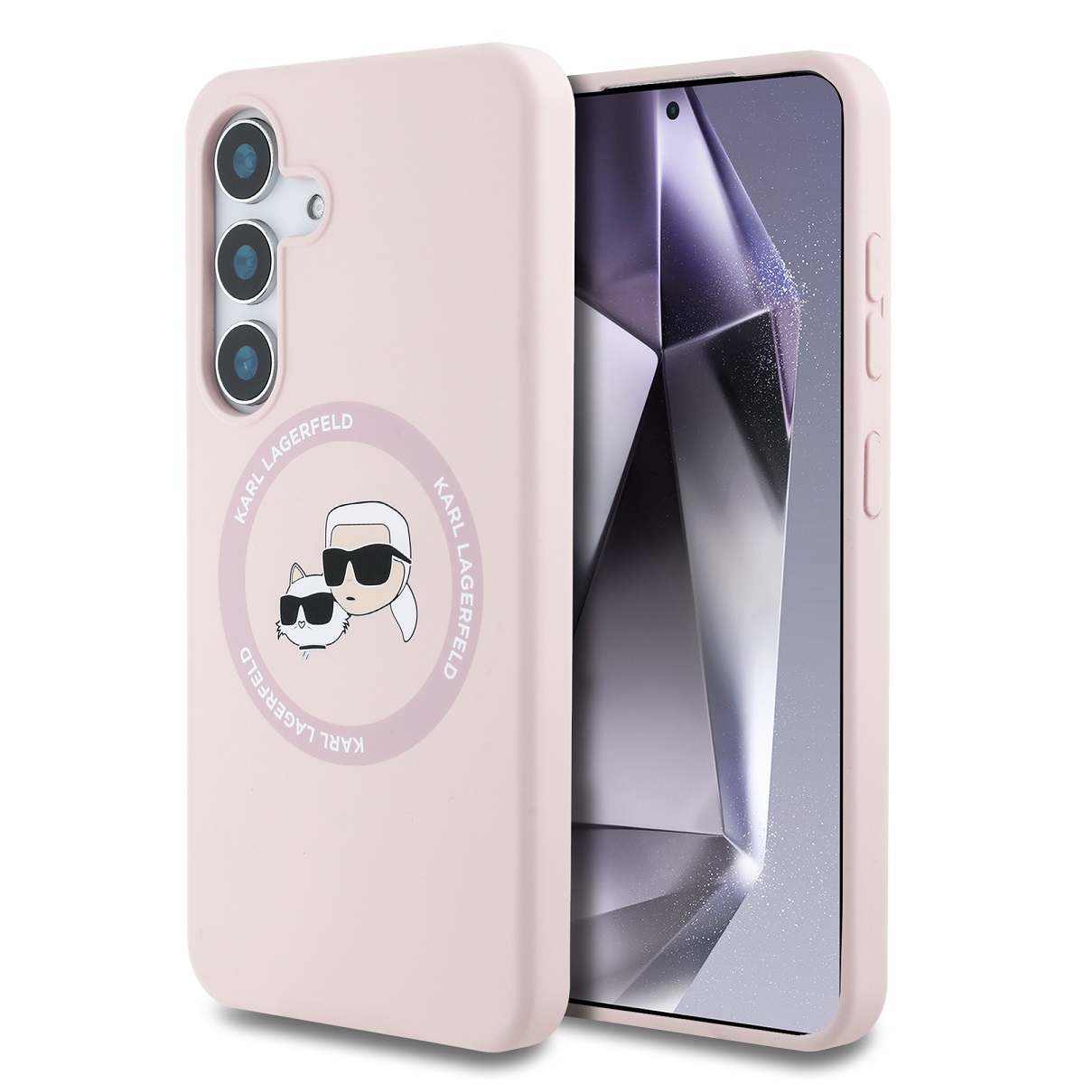 Калъф Karl Lagerfeld KLHMS25MSKCHTCP Samsung S25 Plus Liquid Silicone K&CH Heads MagSafe Pink