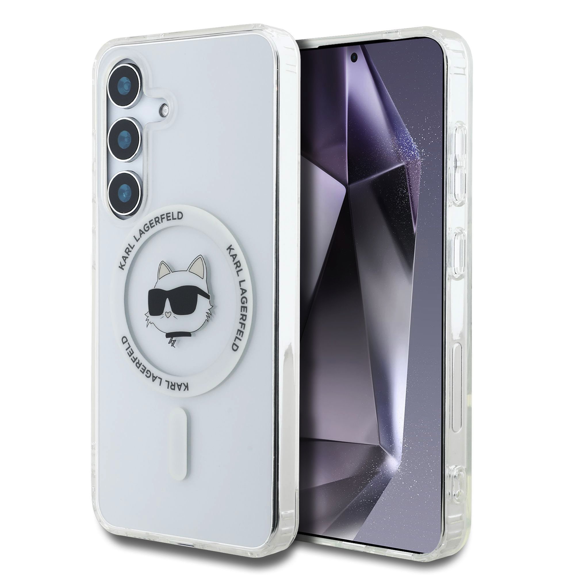 Калъф Karl Lagerfeld KLHMS25MHLSCHH Samsung S25 Plus IML Choupette Head MagSafe Transparent