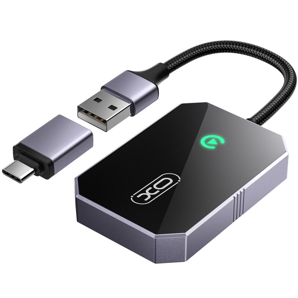 XO Adapter USB/Type-C Wireless CarPlay, CZ016 /tarnish/