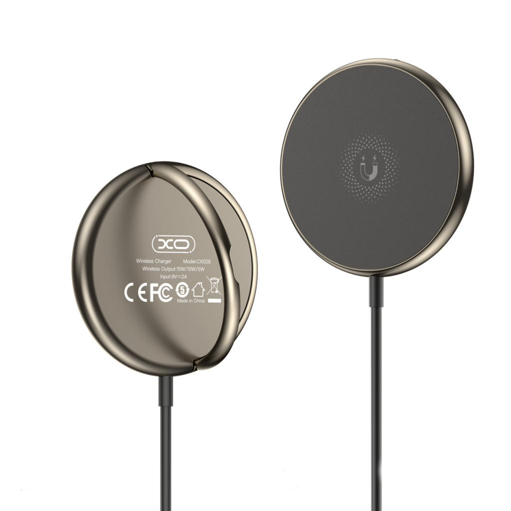 XO Wireless Зарядно 15W, MagSafe със стойка, CX028 /черно/