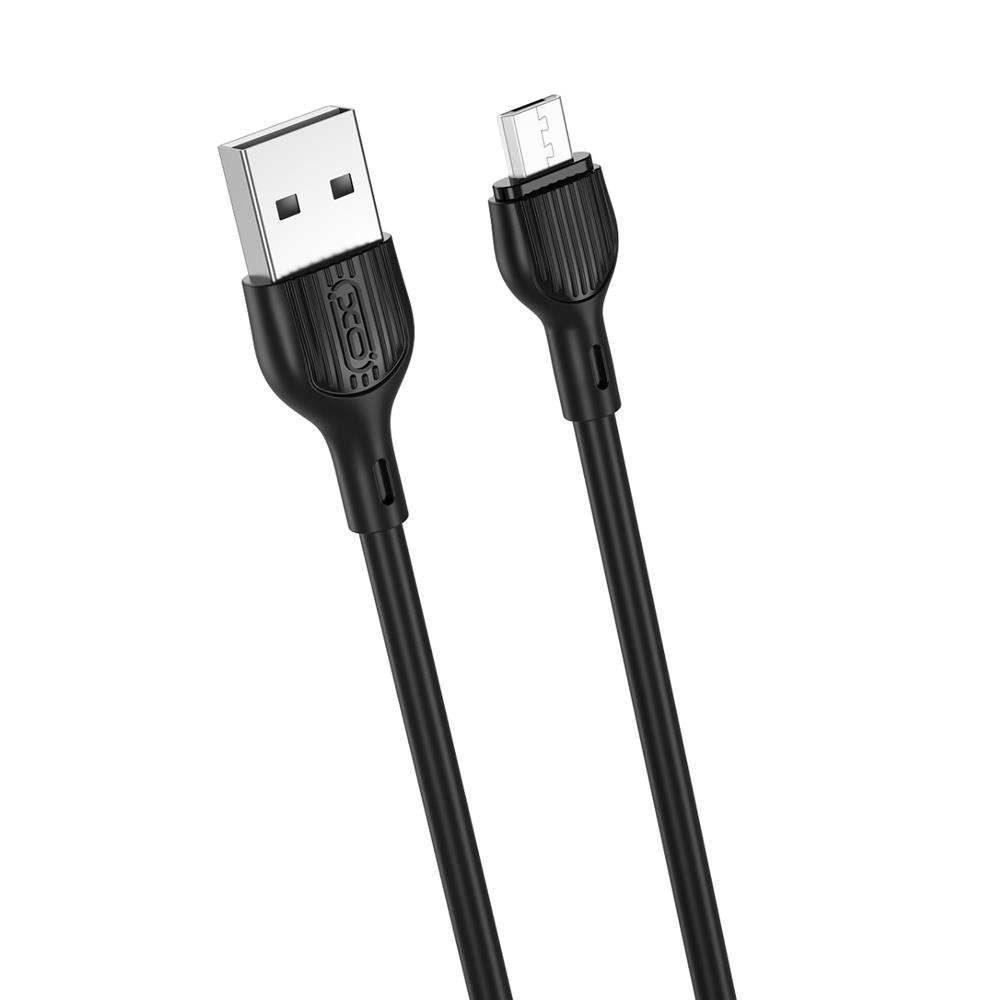 XO Кабел USB-A - Micro USB, 1м, 2A, NB200 /черен/