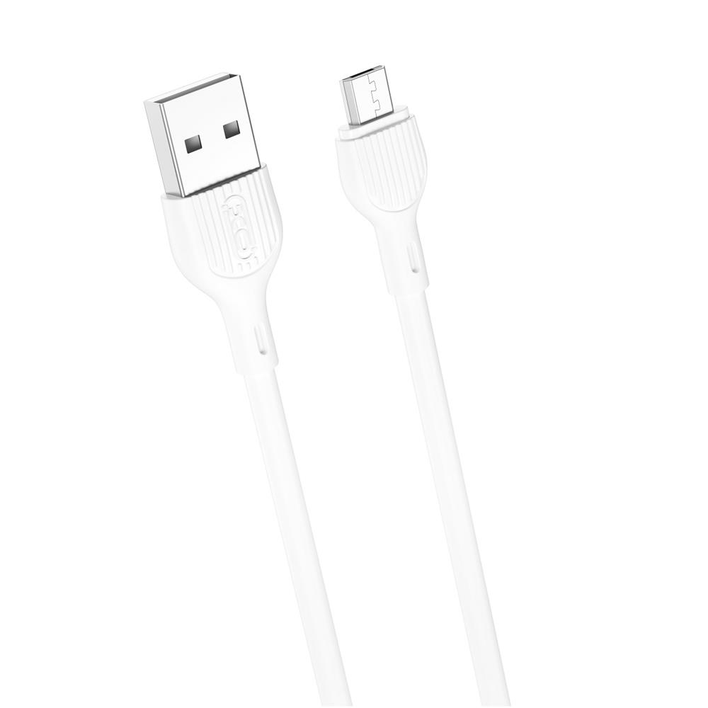 XO Кабел USB-A - Micro USB, 1м, 2A, NB200 /бял/