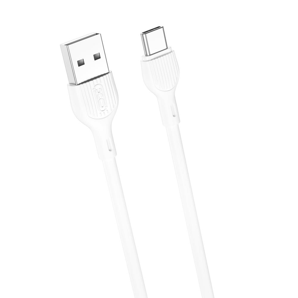 XO Кабел USB-A - Type-C, 1м, 2A, NB200 /бял/