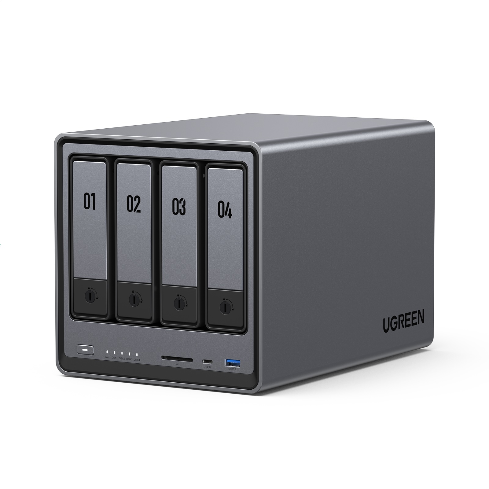 UGREEN Network Attached Storage (NAS) DXP4800, 4-Bay intel N100 Diskless