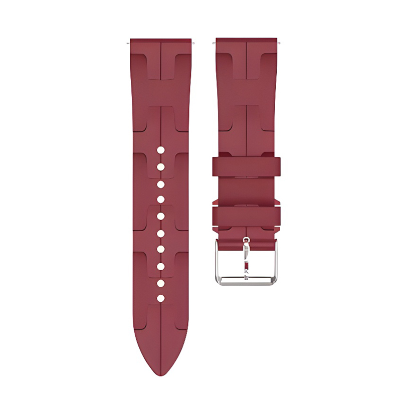 Kаишка 22мм за Smart Watch, Colorful wristband, силикон, червен