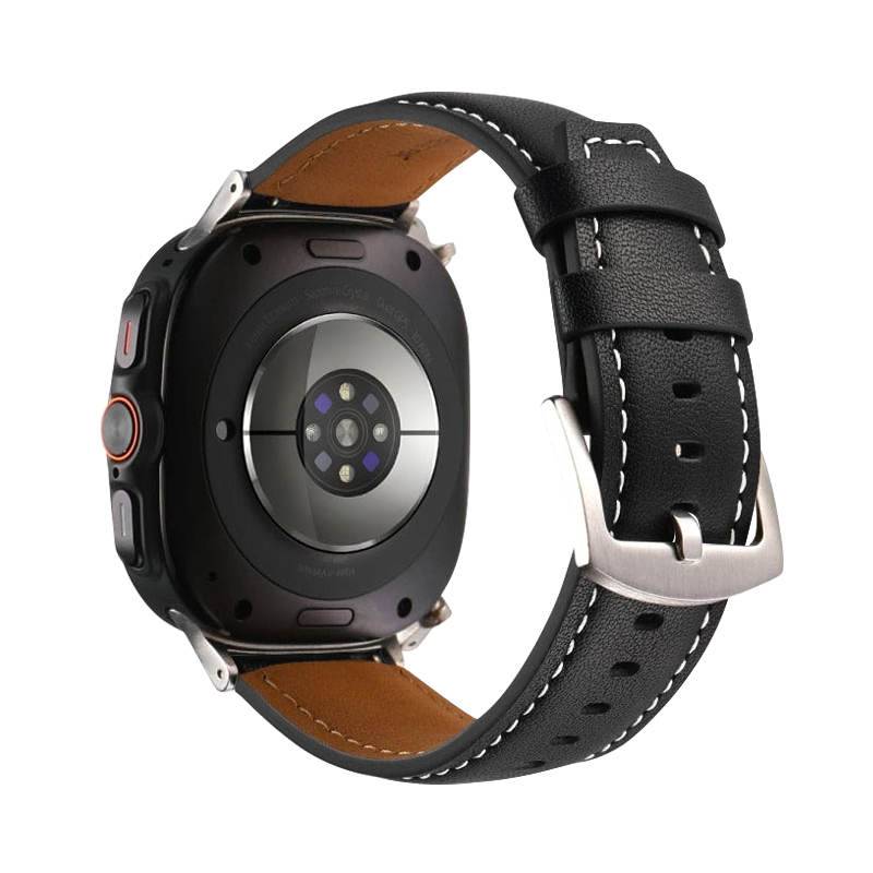 Кожена каишка Leather Premium Strap за Samsung Watch Ultra, 47мм /черна/
