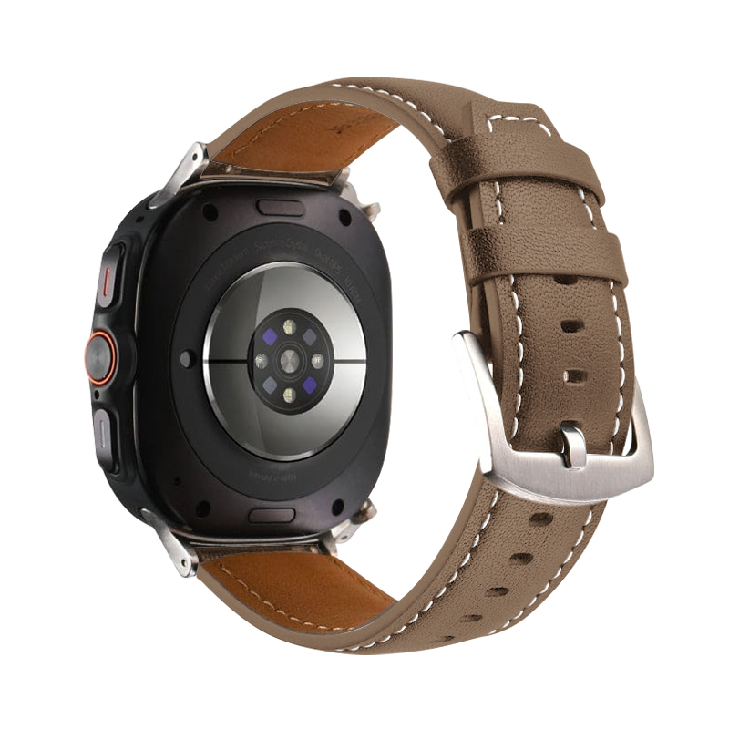 Кожена каишка Leather Premium Strap за Samsung Watch Ultra, 47мм /тъмнокафява/
