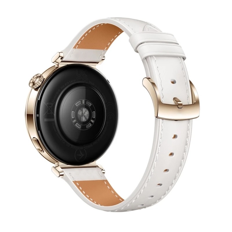 Кожена каишка Leather wrist Band за Smart Watch, 18мм (official GT5) /бяла/