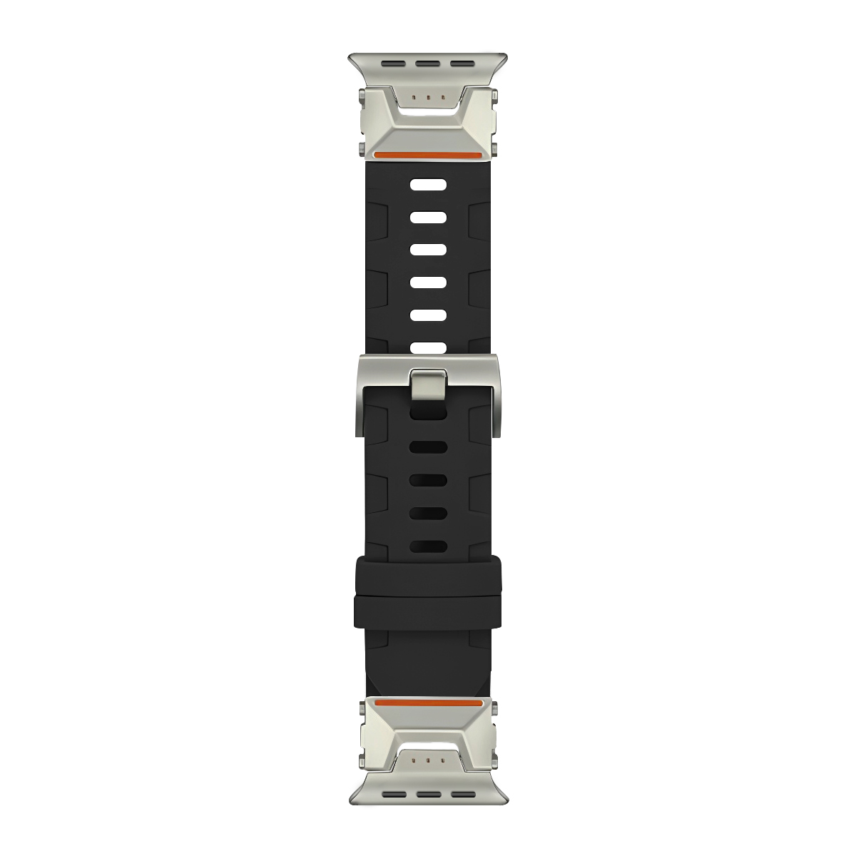 Силиконова каишка Rubber Silicone Bracelet за Apple Watch, 42/44/45/49мм /черна/