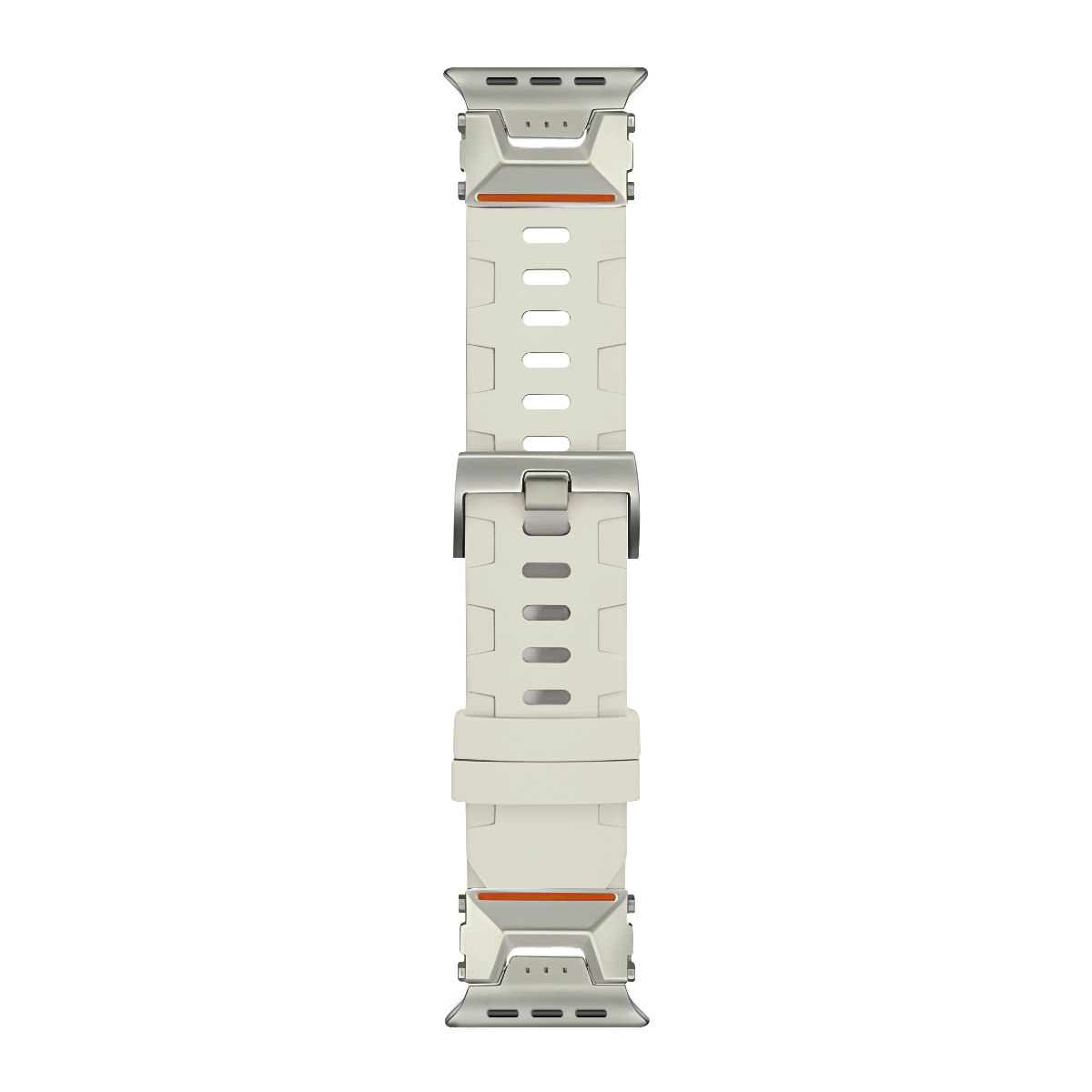 Силиконова каишка Rubber Silicone Bracelet за Apple Watch, 42/44/45/49мм /крем/