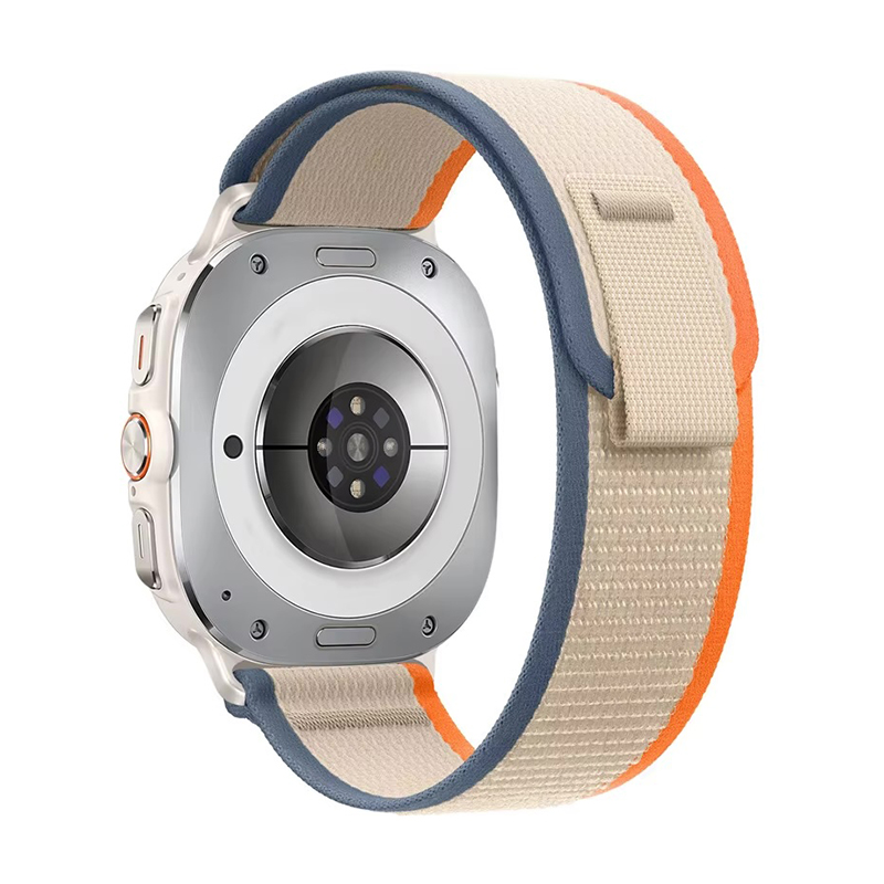 Каишка за Samsung Watch Ultra 47мм, Trail Loop, текстилна /оранжево+синьо+бежово/