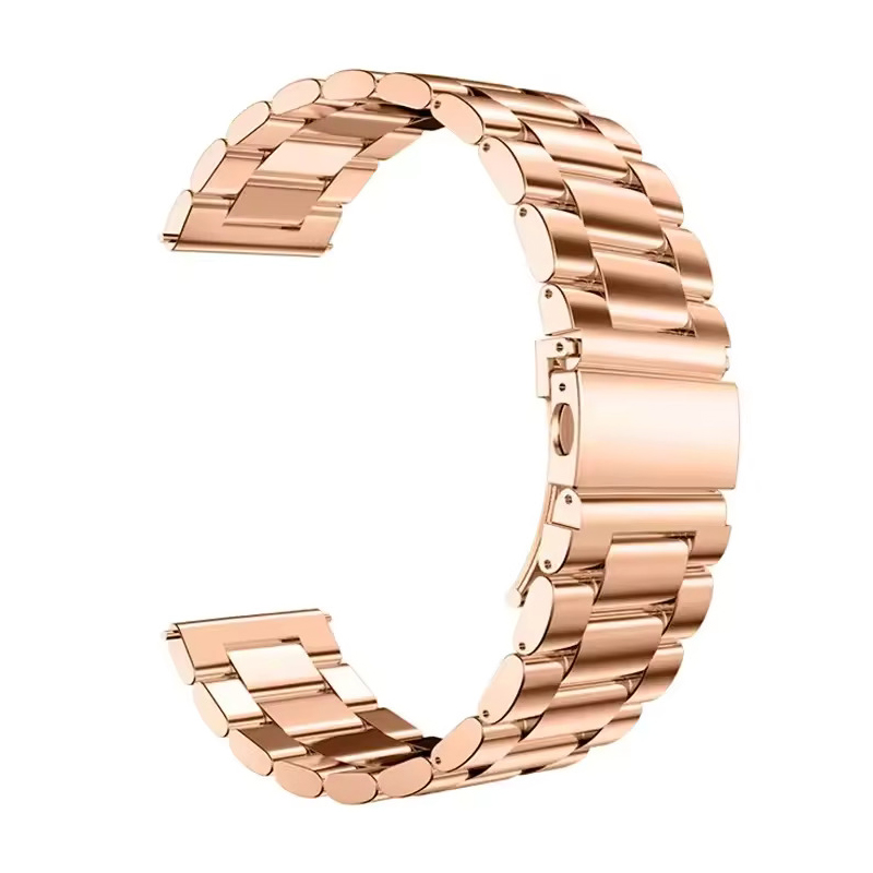 Каишка 22мм за Smart Watch, Ultimate Metal Strap, стомана, розово злато