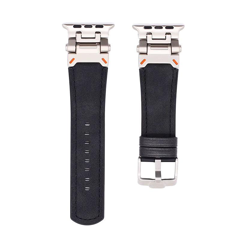 Каишка 35мм за Apple Watch, Velour Silicone strap, силикон, черен