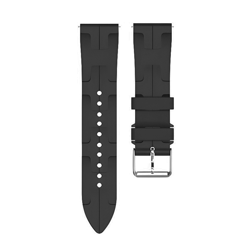 Kаишка 22мм за Smart Watch, Colorful wristband, силикон, черен