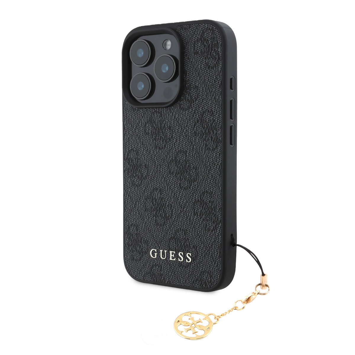 GUESS Калъф Apple iPhone 16 Pro, 4G Charm Tone on Tone, сив - GUHCP16LGF4GCK