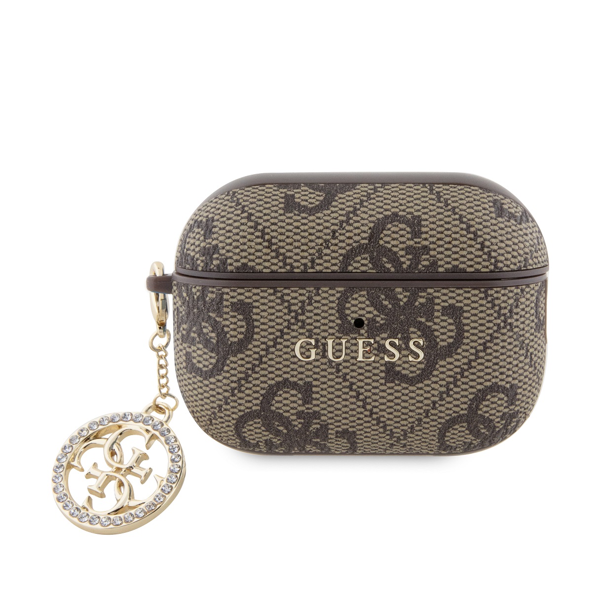 GUESS Калъф Airpods Pro 2, 4G Script Heart PC/PU, кафяв - GUAP2P4E4CDW