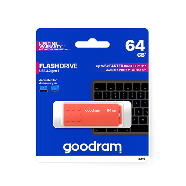 GOODRAM Flash Drive UME3 64GB, USB 3 /оранжева/