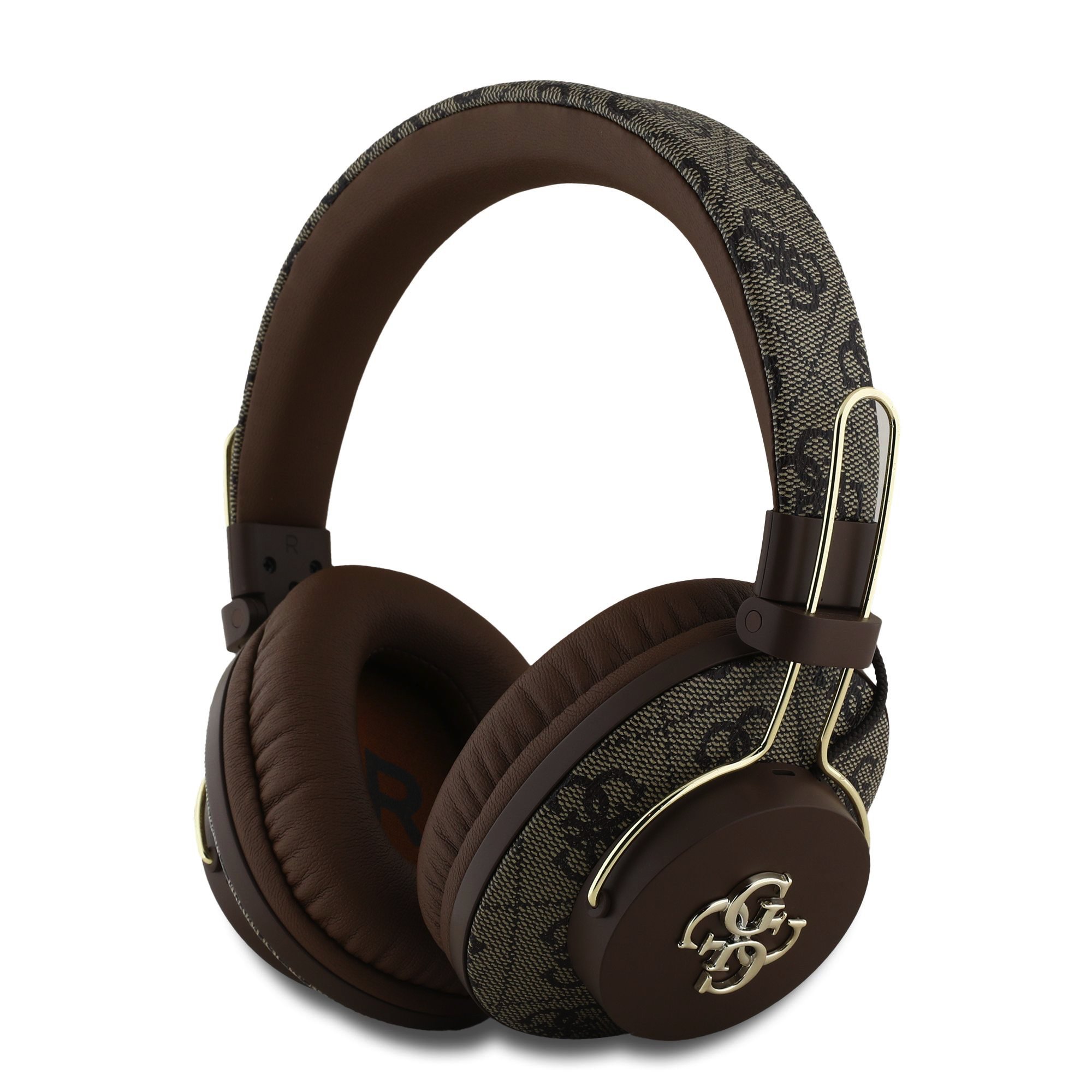 GUESS Bluetooth HF, PU 4G Metal Logo ENC Headphone, кафяв - GUBHS72P4FC4MW