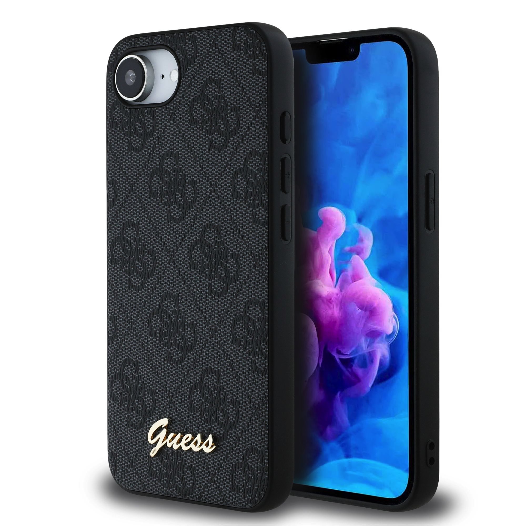 GUESS Калъф Apple iPhone 16e, 4G Case, сив - GUHMPSE4HG4SHK
