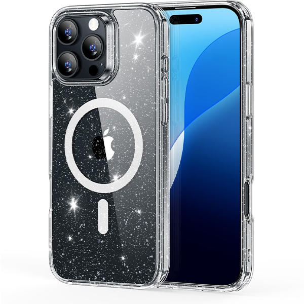 ESR Калъф Classic Hybrid iPhone 16 Pro Max, MagSafe /прозрачен,блестящ/ Amazon Pack