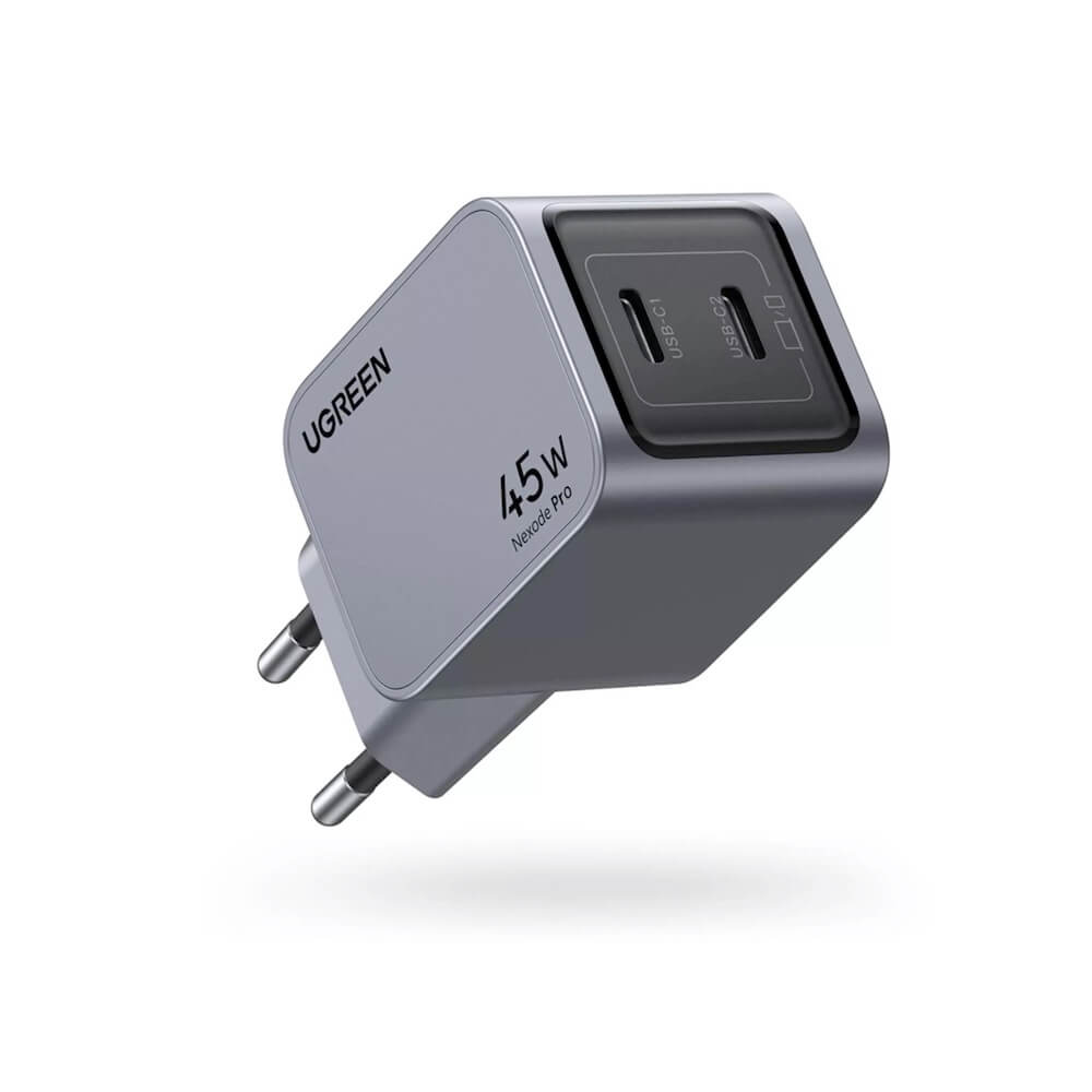 UGREEN 220V 45W, 2xUSB-C,  Nexode Pro GaN, графит - X707 / 35008