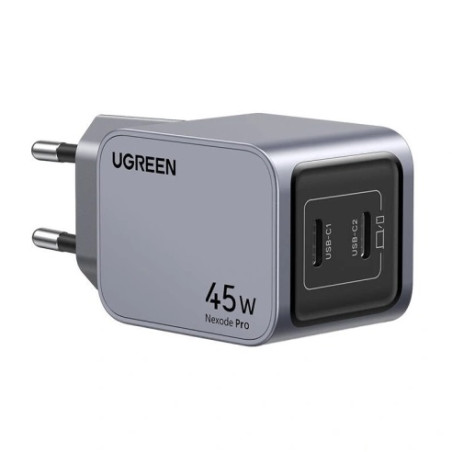 UGREEN 220V 45W, 2xUSB-C,  Nexode Pro GaN, графит - X707/35008