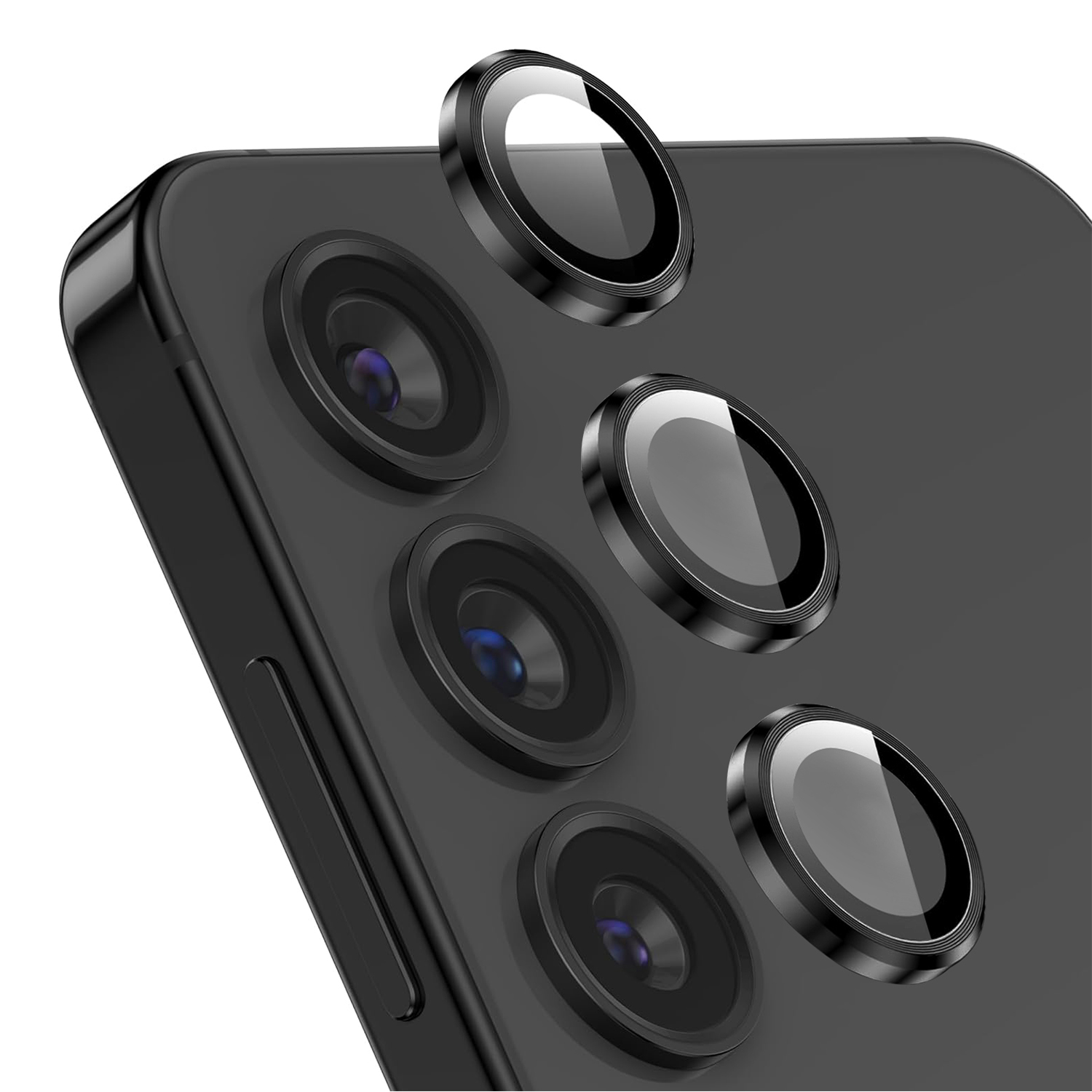 Metal Camera Lens Samsung S25 Plus High Quality /черни/