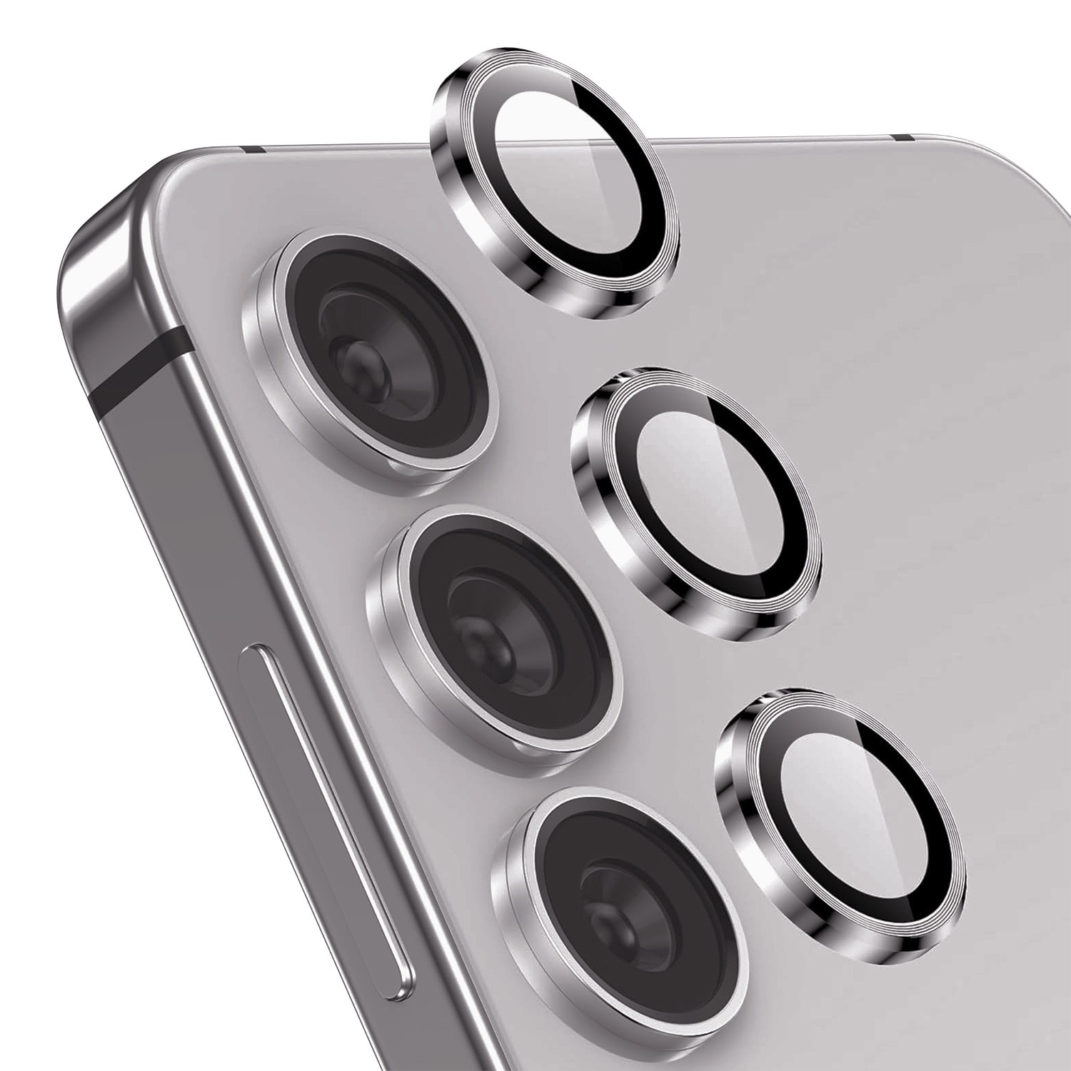 Metal Camera Lens Samsung S25 Plus High Quality /сиви/