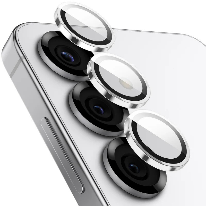 Metal Camera Lens Samsung S25 Plus High Quality /сребърни/