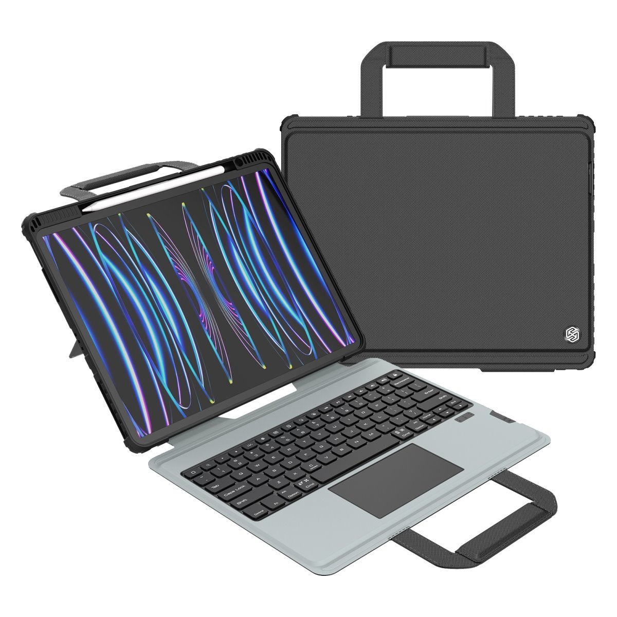 NILLKIN Калъф за Таблет с клавиатура Bumper GO iPad Pro 12.9 2020/2021/2022/ Air 13 2024/2025, Backlit Version /черен/