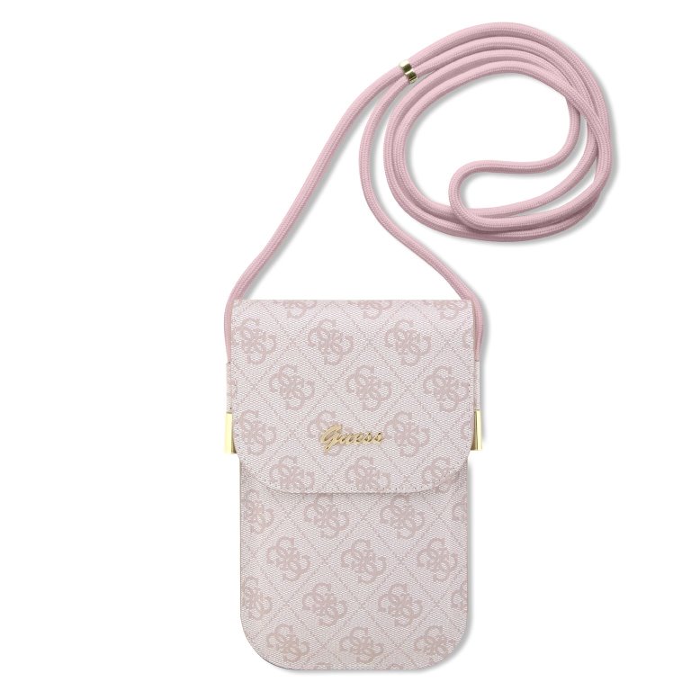 GUESS Калъф/Чанта, 4G Metal Logo Script Phone Bag, розов - GUOWBP4SNSP