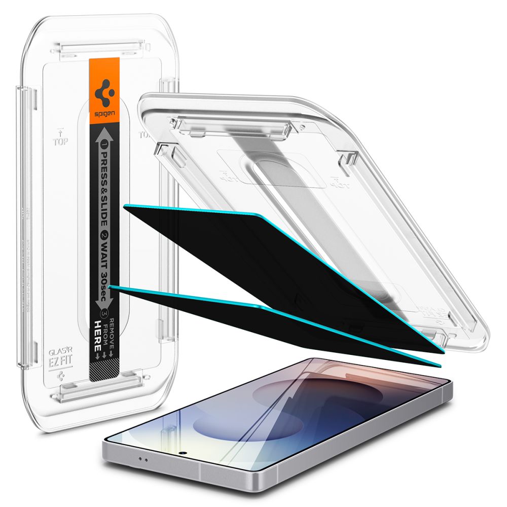 SPIGEN PRIVACY Tempered Glass tR.Ez Fit Samsung S25 Ultra, Easy Fit, SET 2бр. 