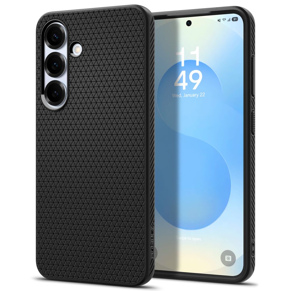 SPIGEN Калъф Samsung S25 Plus, Liquid Air, черен мат - ACS08979