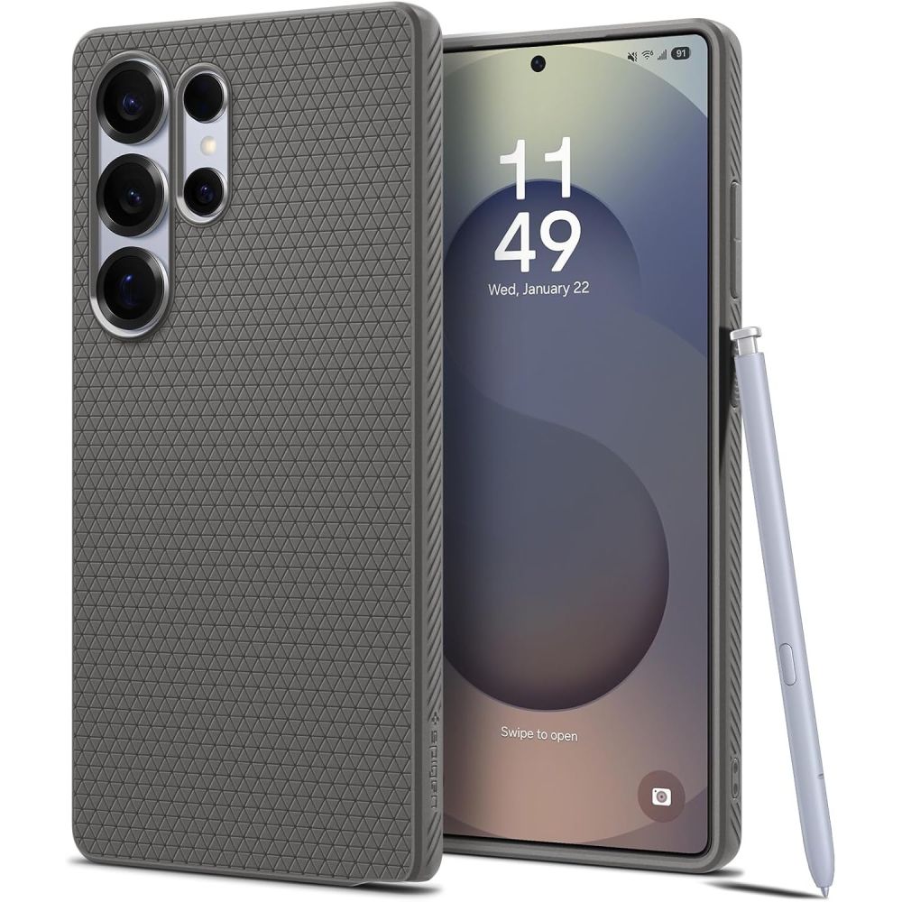 SPIGEN Калъф Samsung S25 Ultra, Liquid Air, сив - ACS08954