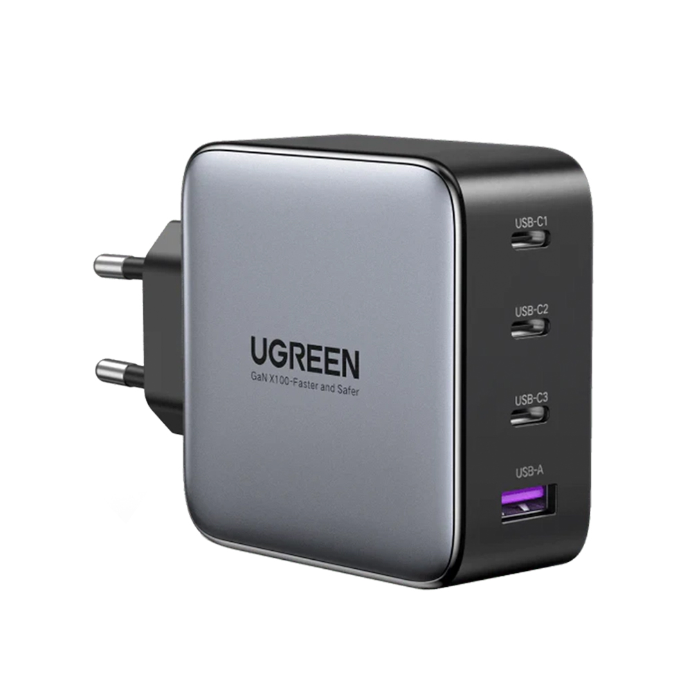 UGREEN 220V 100W, USB-A, 3xUSB-C, Nexode Air S GaN, графит - X565/35043