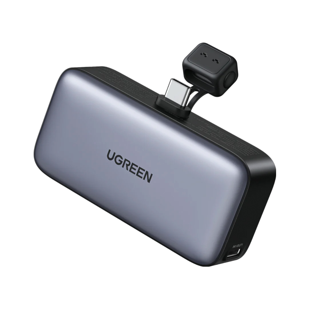 UGREEN Power Bank 5000 mAh 22.5W, вграден USB-C конектор, графит - PB503 / 35338
