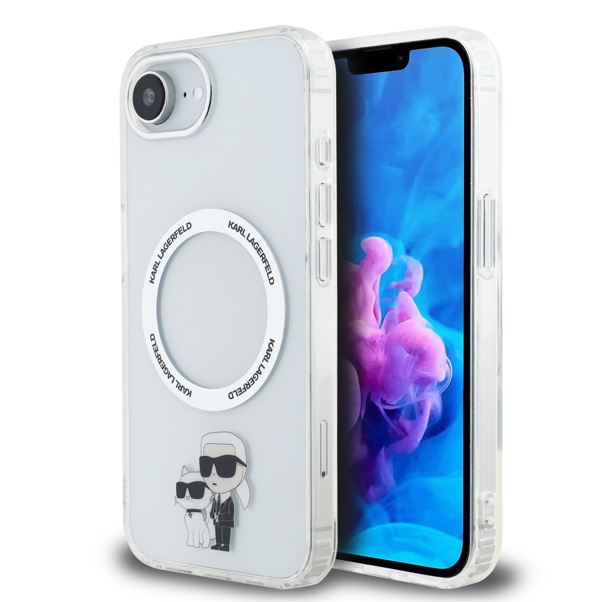 Karl Lagerfeld Калъф Apple iPhone 16e, IML K/C MagSafe, прозрачен - KLHMPSE4HNKCIT