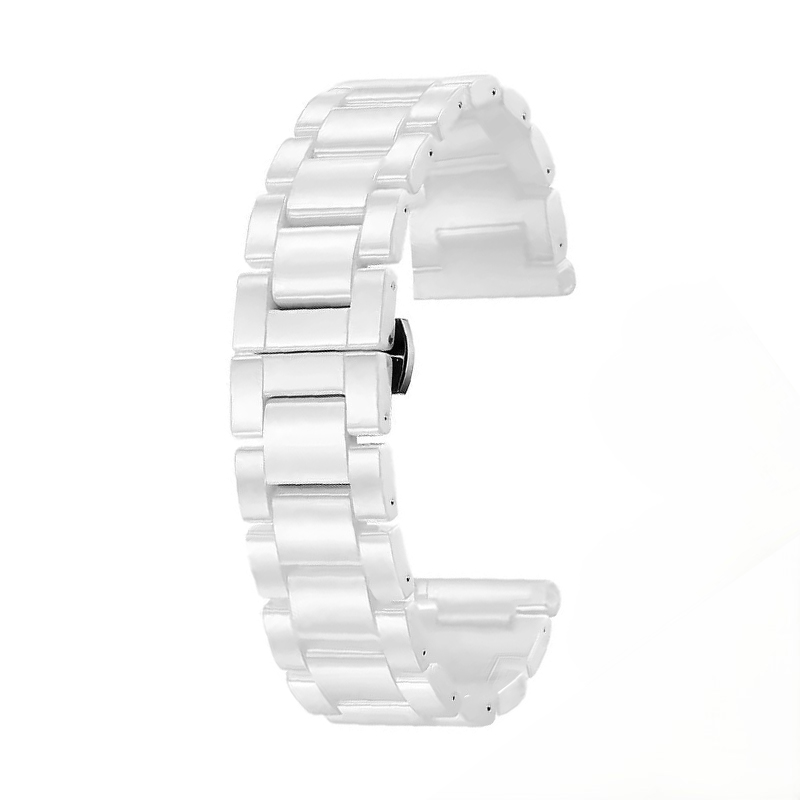 Керамична каишка Ceramic Strap frame за Smart Watch, 18мм /бяла/