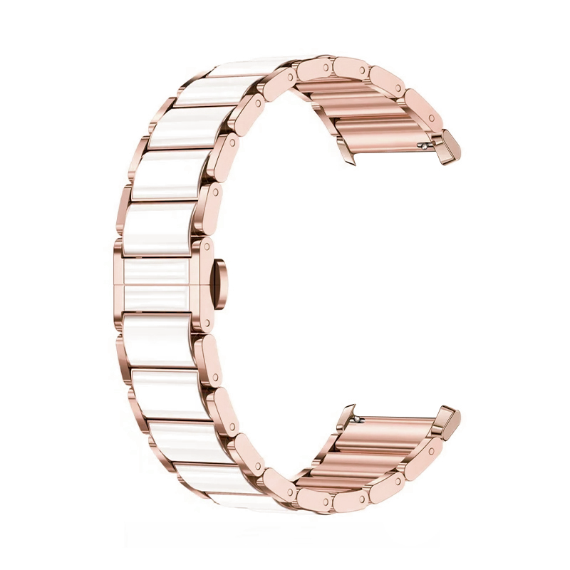 Каишка за Smart Watch 18мм, Ceramic Strap frame, керамична /бяла и винтидж/