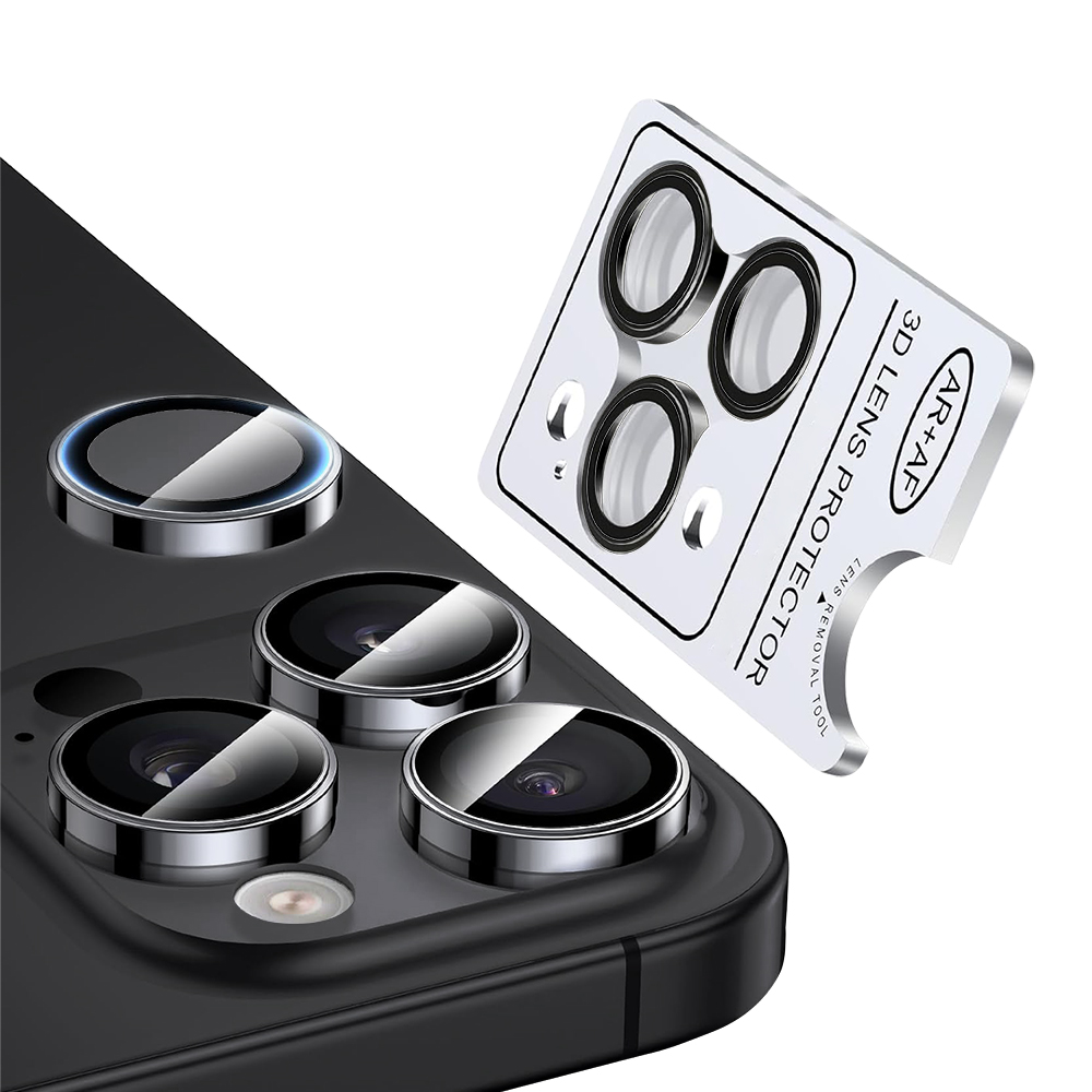 Metal Camera Lens Apple iPhone 16 Pro/16 Pro Max /титаниево черни/ NORDIC