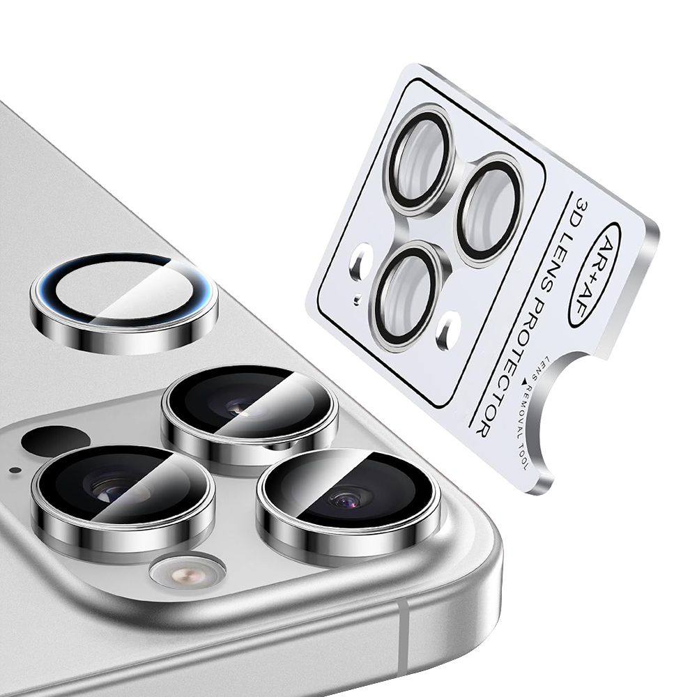 Metal Camera Lens Apple iPhone 16 Pro/16 Pro Max /титаниево бели/ NORDIC