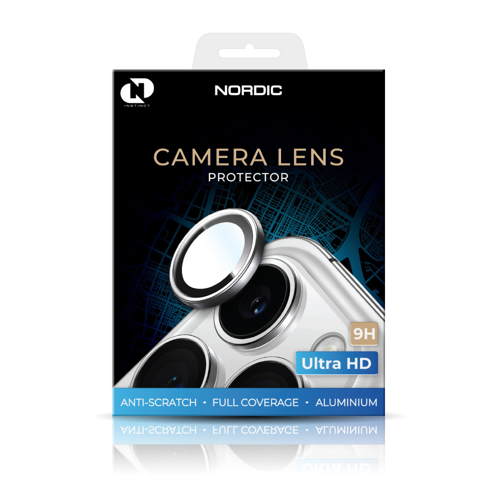 NORDIC Metal Camera Lens Apple iPhone 16 Pro/16 Pro Max, white titanium