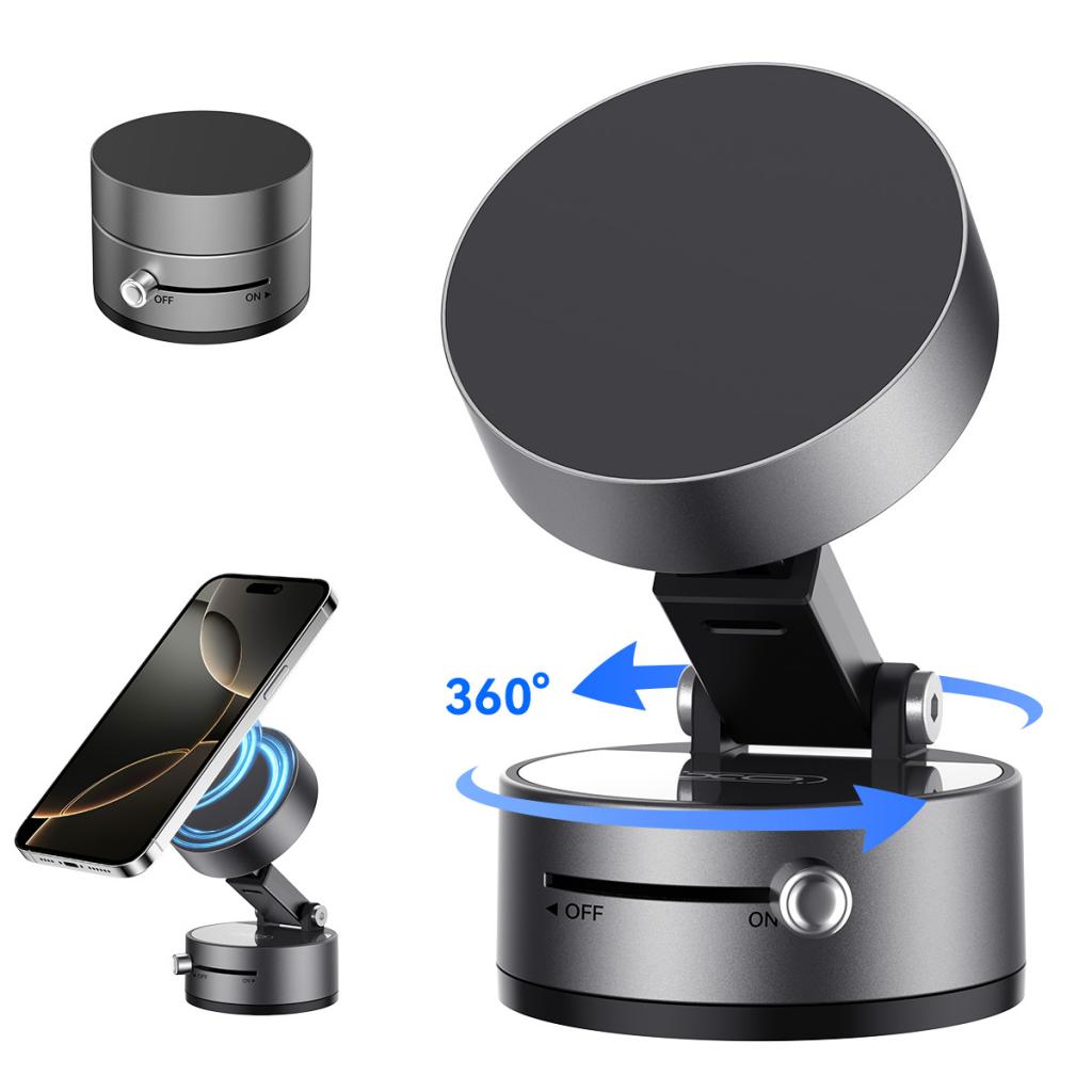 XO Холдер Magnetic Suction cup, Manual latch с вакуум C170 /черен/