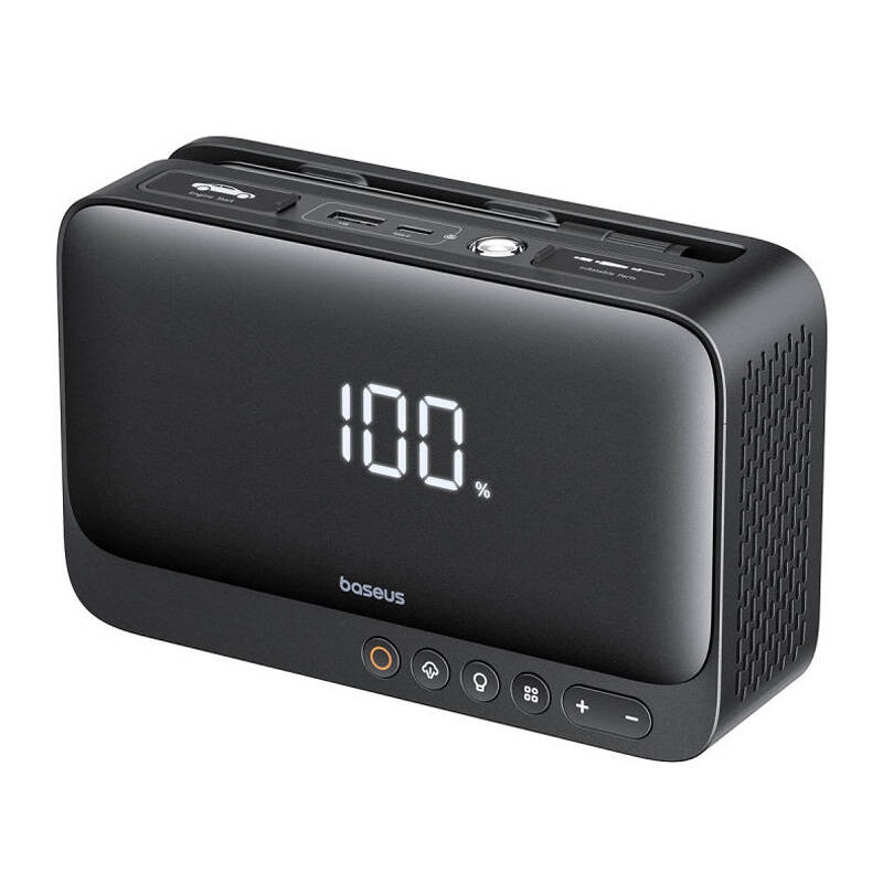 BASEUS Power Bank/Car Jump Starter Energy 4in1 6000 mAh, 600A + Компресор + фенер /черен/  - C00245902111-00