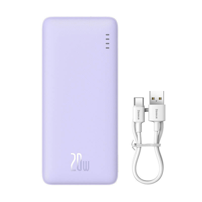 BASEUS Power Bank 20000 mAh 20W, A + C  Airpow /лилав/ - P10022804513-00