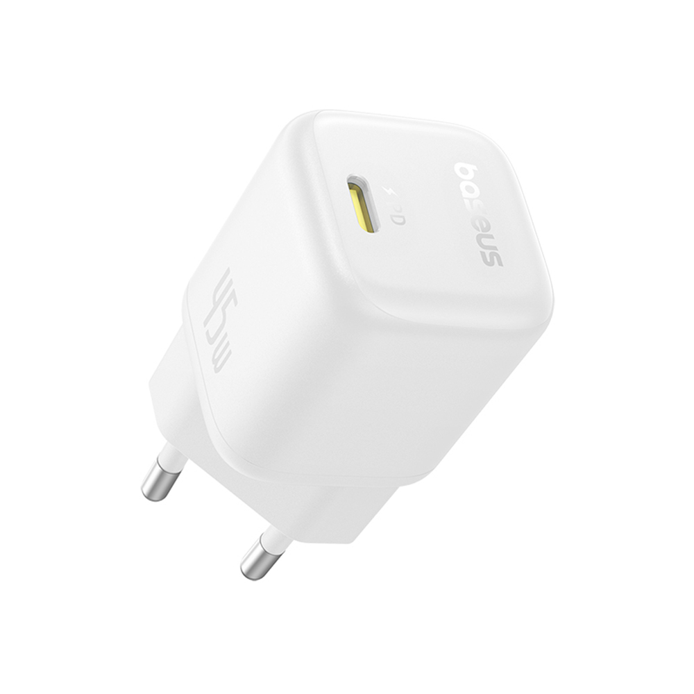 BASEUS 220V 45W, USB-C, PicoGo GaN /бял/- P10176800213-00