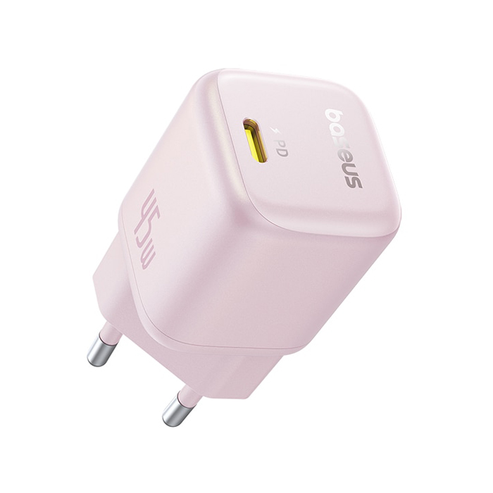 BASEUS 220V 45W, USB-C, PicoGo GaN /розов/ - P10176800413-00
