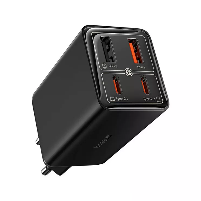 BASEUS 220V 65W, 2xA + 2xC, кабел C-C, GaN6 Pro /черен/ - P10162701113-00