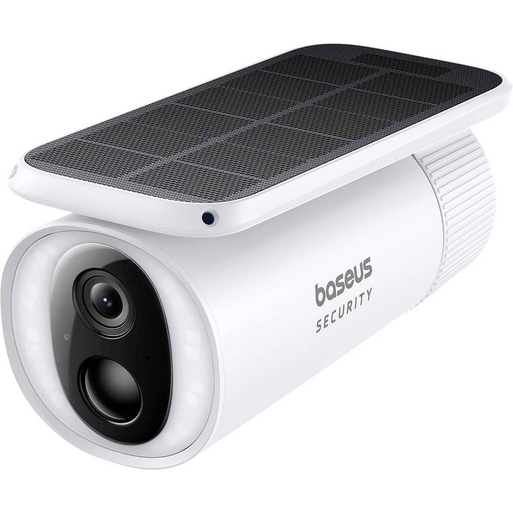 BASEUS Смарт камера външна Security S1 Solar, 10400mAh, 2K, 8GB EMMC, WiFi /бяла/ - S0SW002130